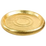 Soap Dish, Gedy SO11-87, Gold Finish Round Soap Dish in Pottery